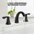 8-inch Bathroom Faucet for 3-Hole Sink with Pull-Down Drain, Brushed Nickel Lead-Free Hose and cUPC Certification-121334652