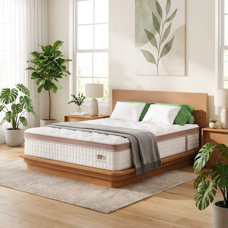 Grand matelas hybride ferme de 14 pouces, Grand lit