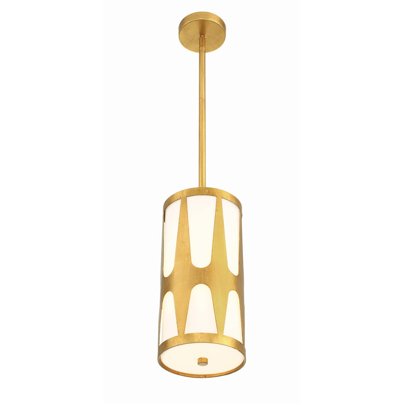 Luminaire suspendu 1 lumière Ashtion, Or antique