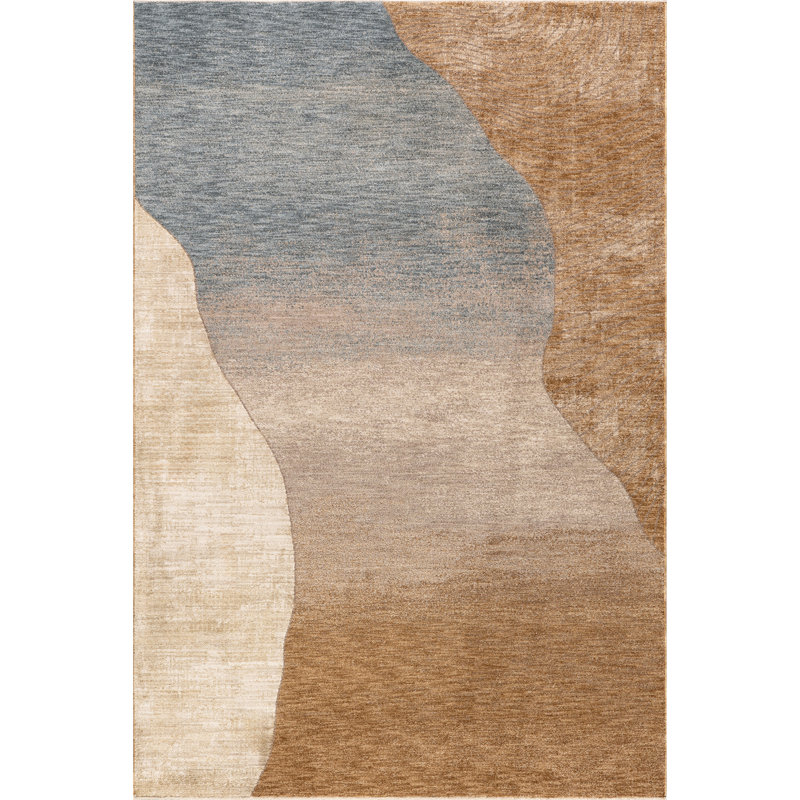 Faela Abstract Fringe Area Rug, Rectangle 5' x 7'10"