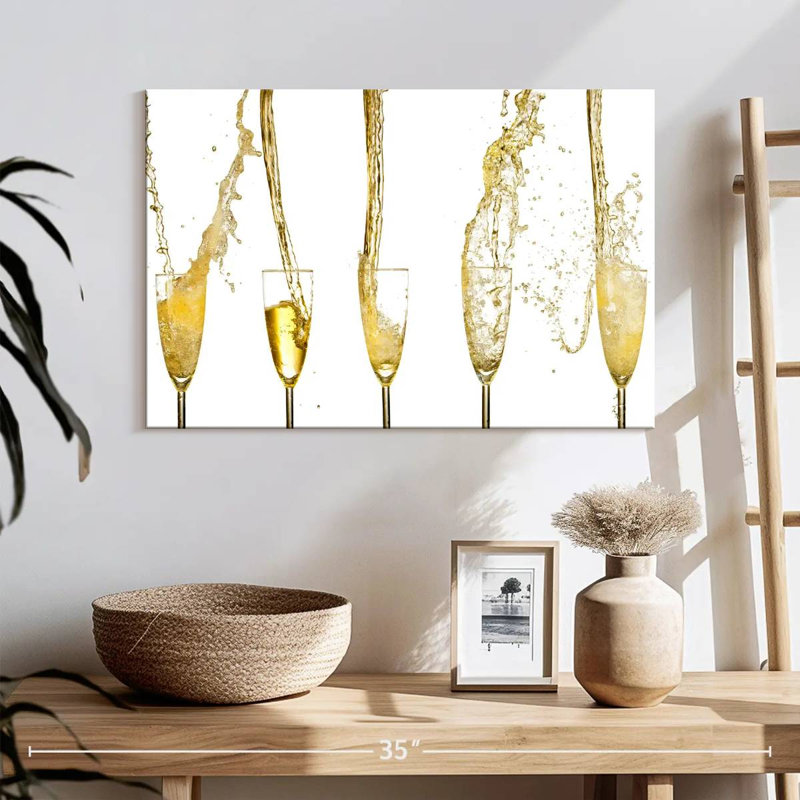 Yarlin Champagne Streams, 16" H x 24" W