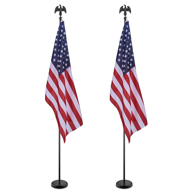 Ensemble de poteau modulaire pour drapeau d'intérieur 3 pi x 5 pi Eagle, H 82,70 po x l 9,80 po x P 9,80 po