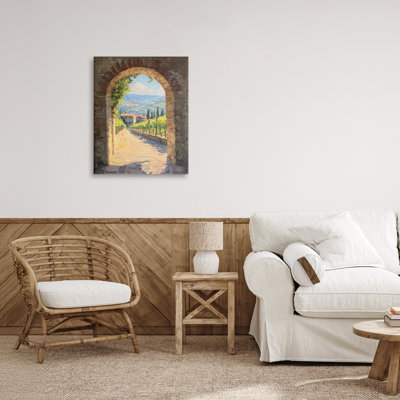 Tranquil Garden Arch Canvas, design by Petal Prints Design
