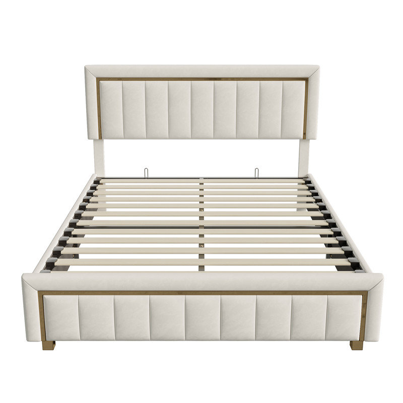 Bed, European Kingsize (160 x 200 cm), Beige