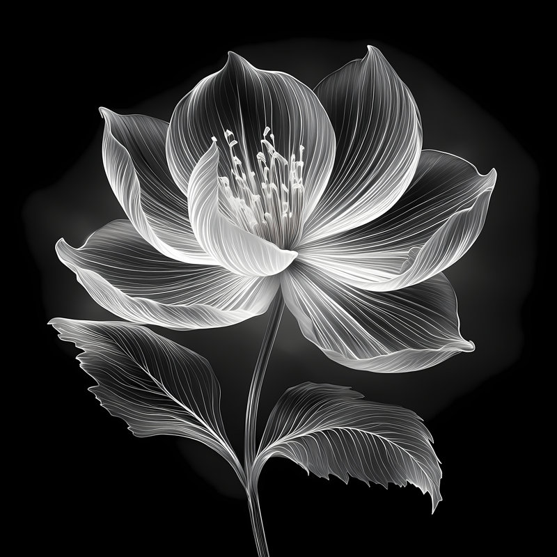 Xray Jasmine III, 36" H x 36" W