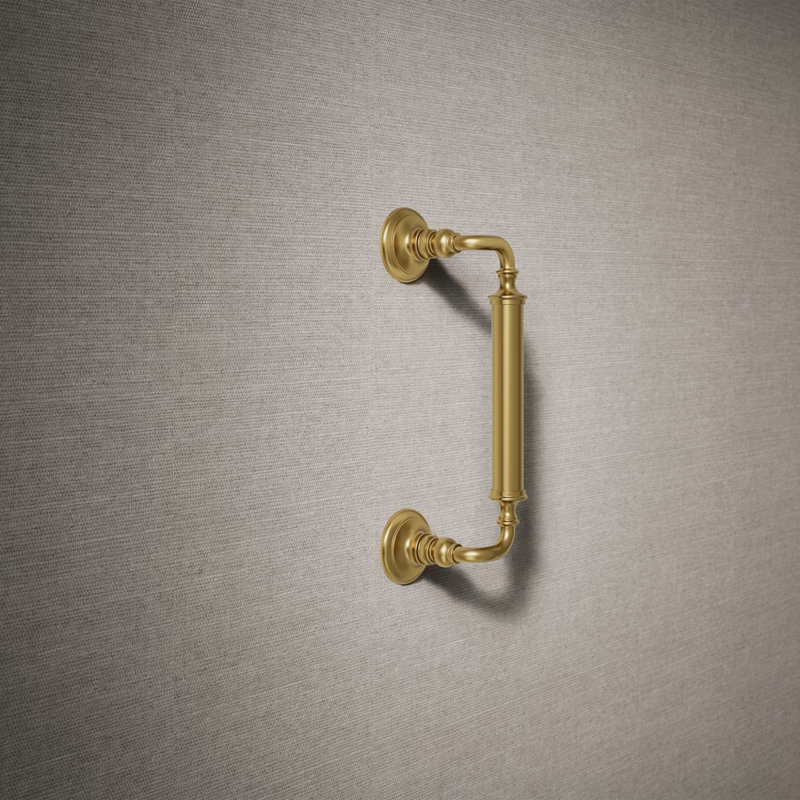 Kohler Artifacts Grab Bar, 12"W, Vibrant Brushed Modern Brass