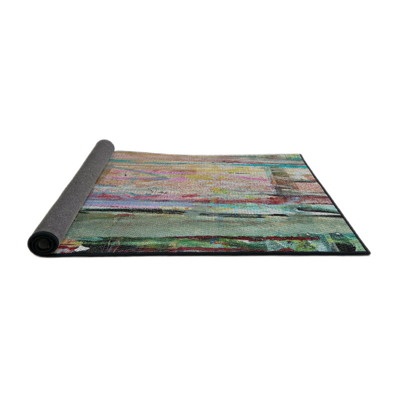 Vert Tapis décoratif, Rond 7 pi