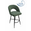 Swivel Upholstered Counter Stool with Metal Frame-1474202715
