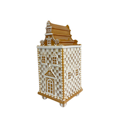 Mocha Check Gingerbread Medium Canister