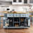 53Inch Rolling Kitchen Island - Equipped With Internal Storage, Power Supply, And Foldable Drop Leaf For Outlet Storage Cart Adjustable-21072717-21072712