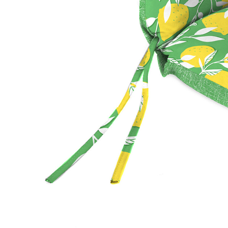 22" x 44" Outdoor Chair Cushion with Ties and Loop, Citrus Pod