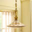 Mocha Check Flared Ceramic Pendant Lamp
