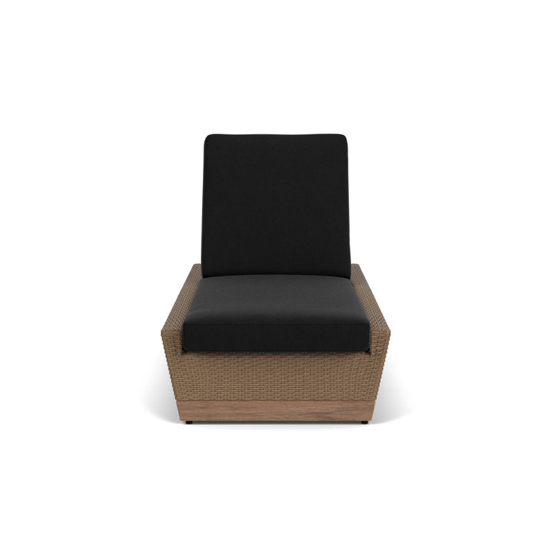 Charisma Outdoor Chaise Lounge, Canvas Black