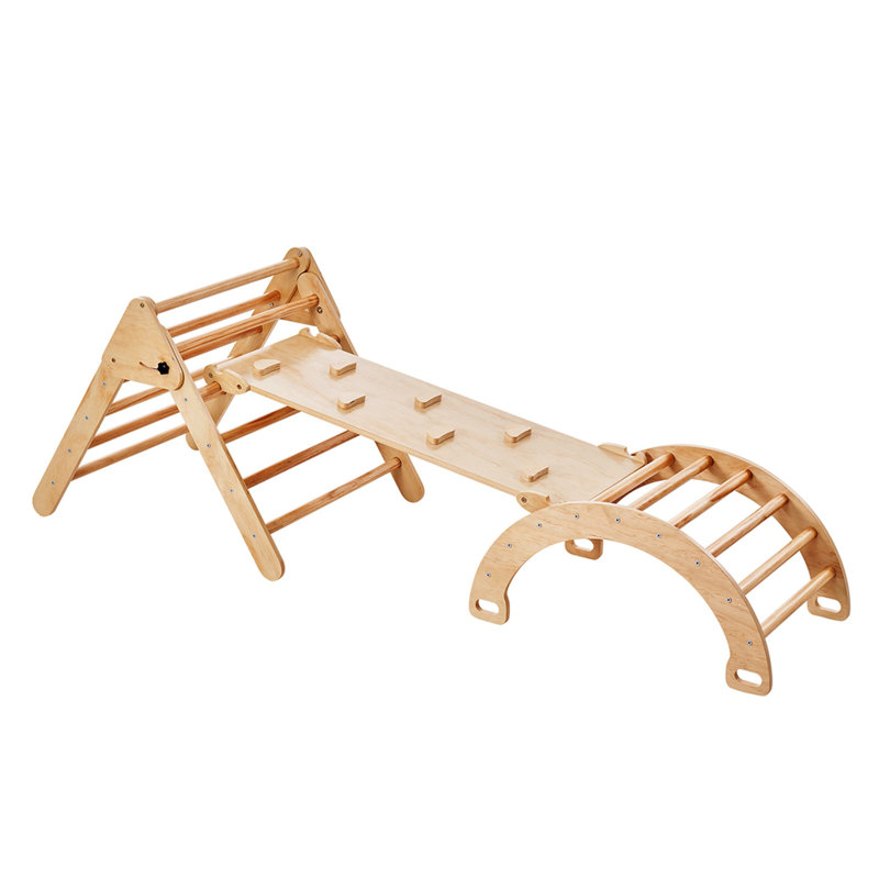 Ensemble triangulaire Pikler, aire de jeu pour enfants, rampe et arche, ensemble d'escalade pour enfants en bas âge 5 en 1 Montessori