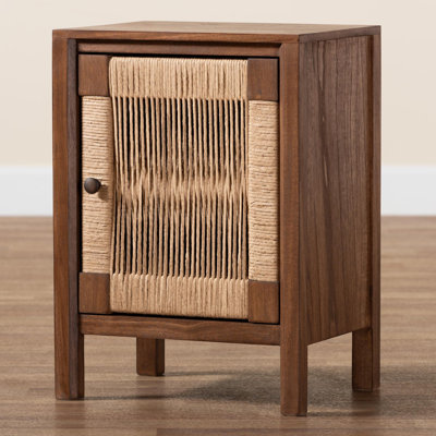 Marlyss Manufactured Wood and Bayur Wood Nightstand