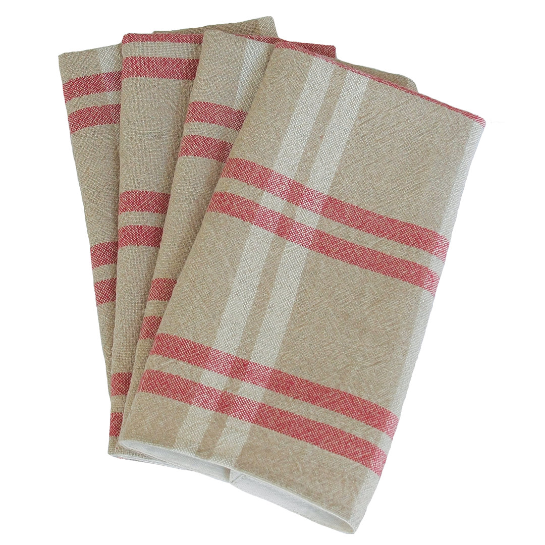 Frampton Cotterell Linen Plaid Rectangle Tea Towel (Set of 4) Gracie Oaks