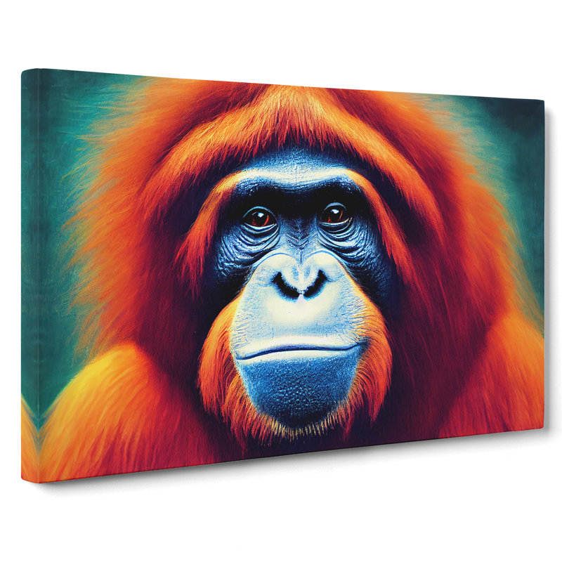 Enchanting Orangutan - Wrapped Canvas, 40cm H x 60cm W x 3cm D