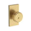 Vashon Keyed Entry Knob with Contemporary 5in Rose in Lifetime (PVD) Satin Brass-234590137