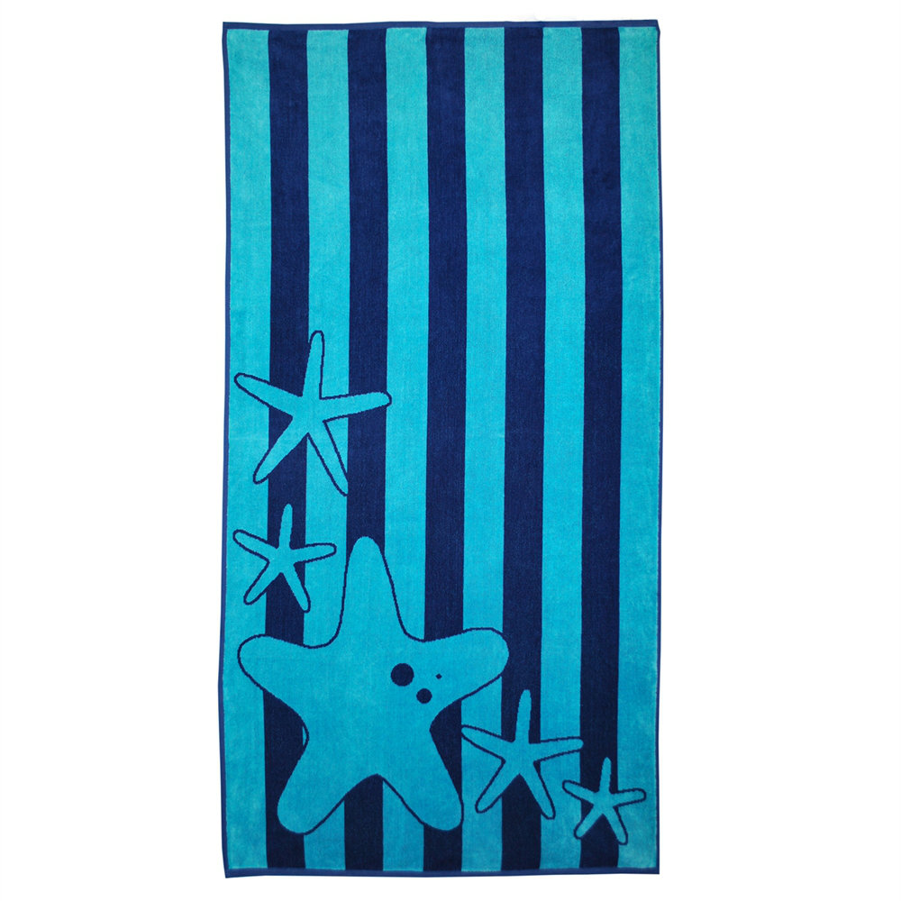 Makenna Oversize Starfish 100% Cotton Beach Towel Highland Dunes