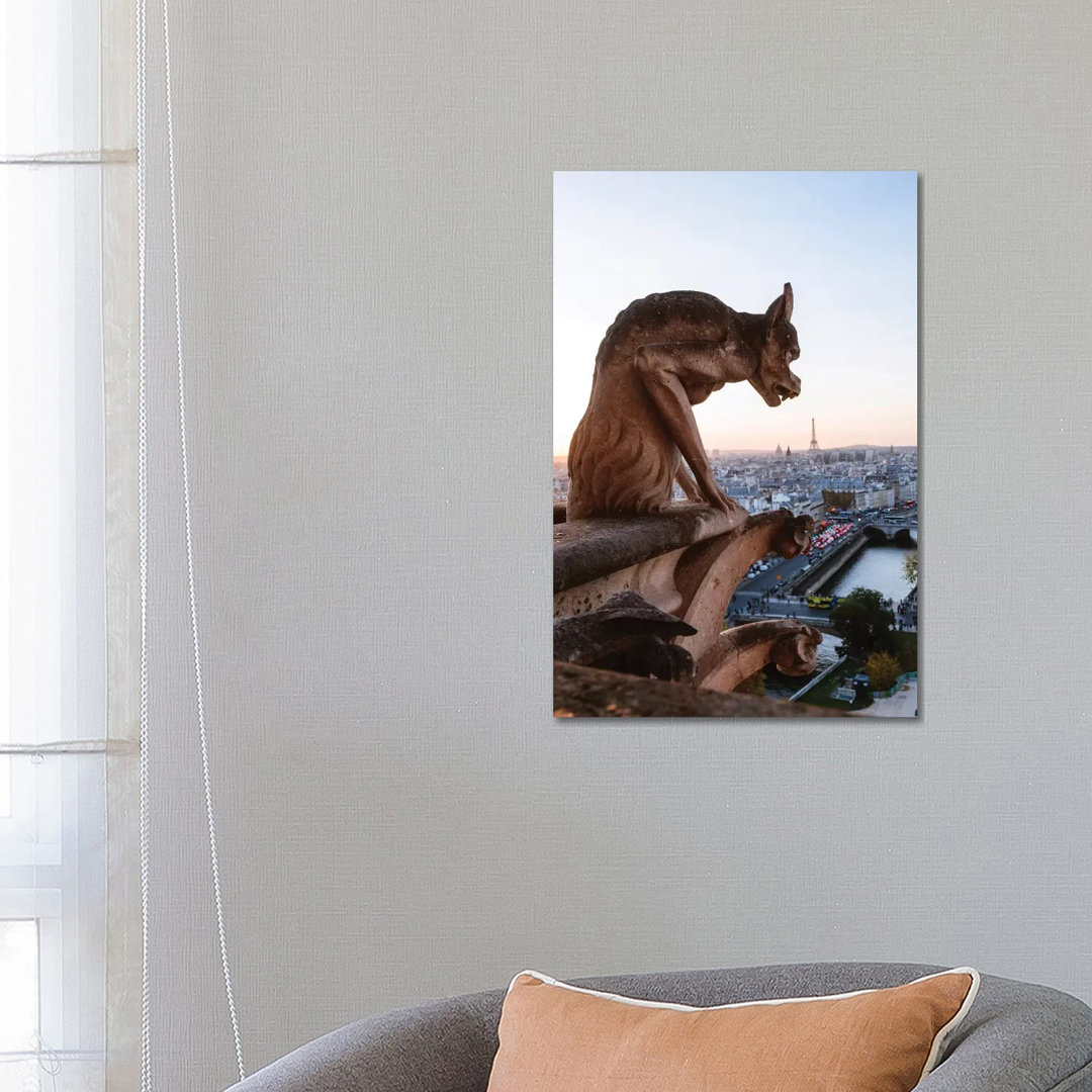 Gargoyle On Notre Dame Cathedral, Paris by Matteo Colombo - Gallery-Wrapped Canvas Giclée