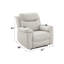 Fauteuil inclinable électrique Chriki avec levage, chauffage et massage, tissu beige