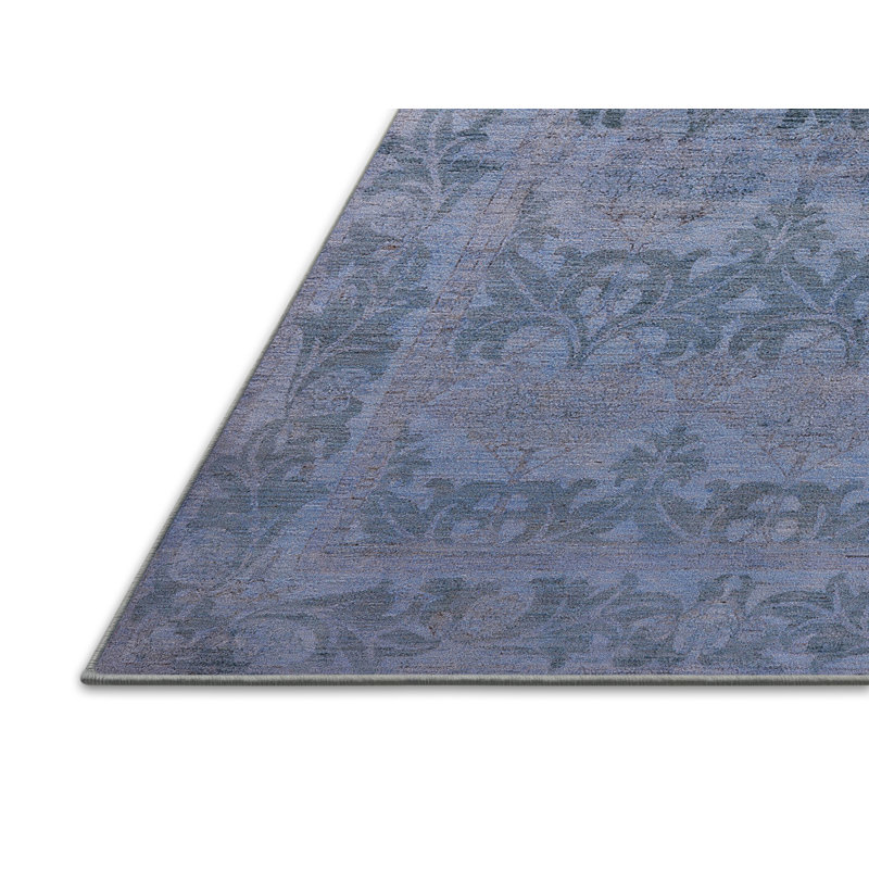 Tapis oriental bleu foncé, Rectangle 6 pi x 9 pi