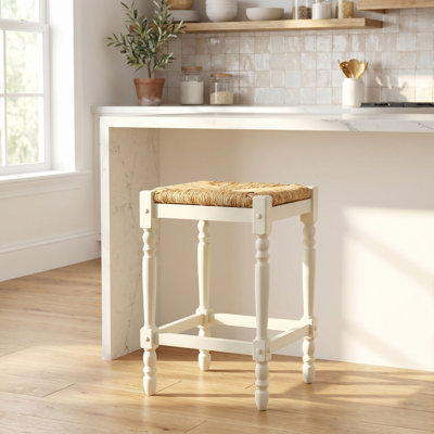Chiem Counter Stool with Solid Wood Frame
