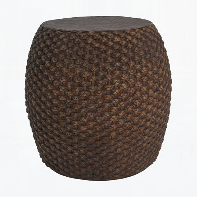 Faux Rattan Side Table for Both Indoor and Outdoor Use
