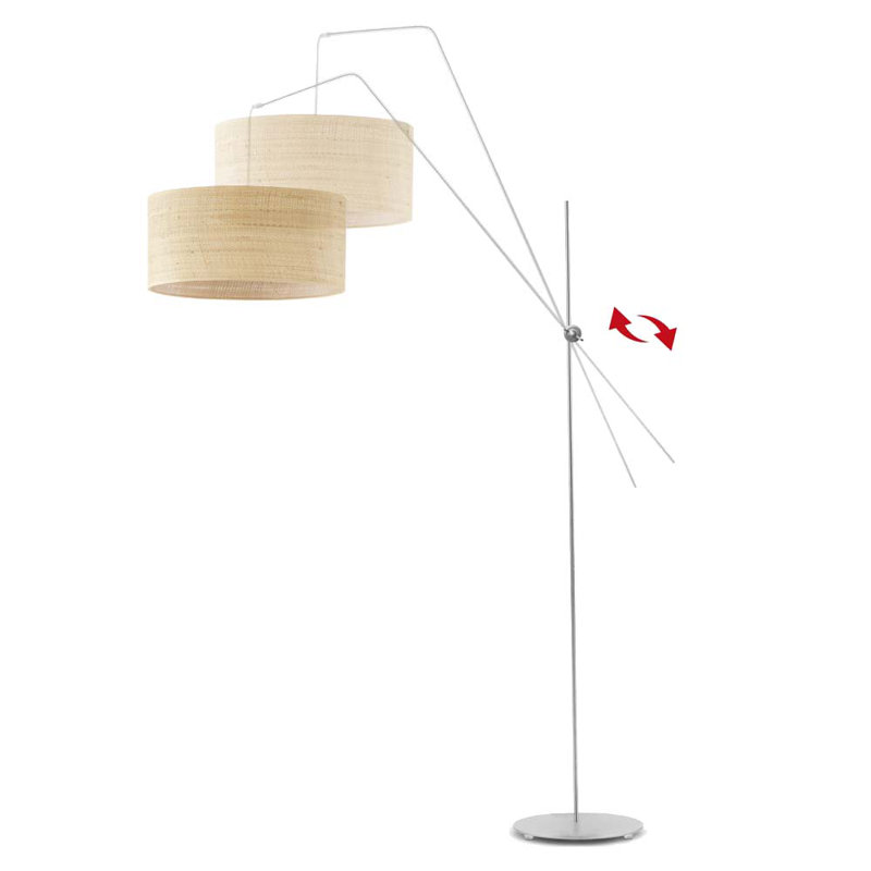 Boho 176cm Task Floor Lamp, White