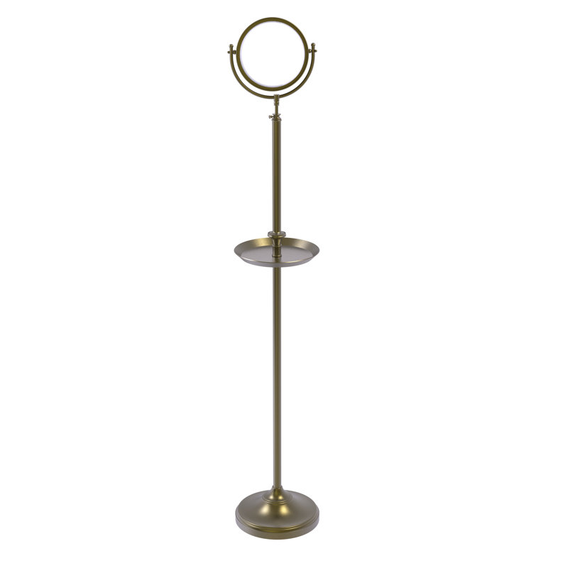 Miroir de plancher, Laiton antique, 4X