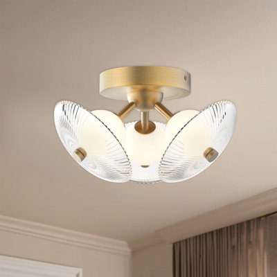Hera Glass LED Semi Flush Mount