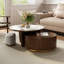 Extendable Pedestal Coffee Table with Storage