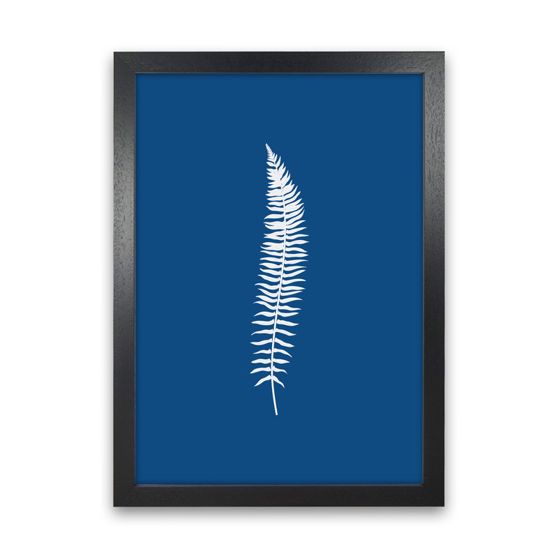 Blue Botanical I - Print, Black Framed, 63cm H x 46cm W x 3cm D