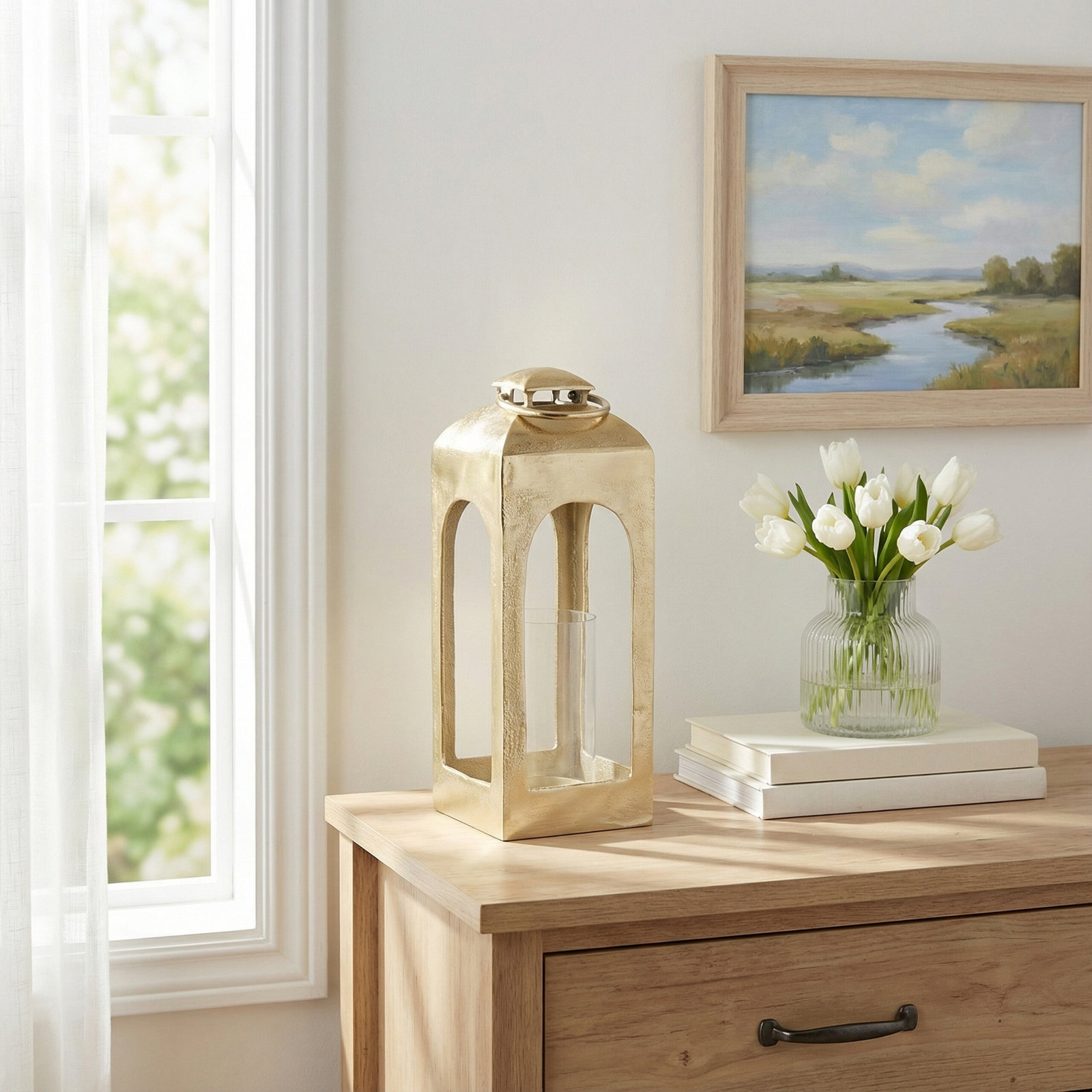 Lantern, 22" H x 8" W x 8" D