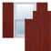 True Fit PVC Two Equal Panel Farmhouse Fixed Mount Shutters w/ Z-Bar
