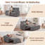 2 Seater Linen Blend Sofa Bed