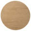 Table de bout ronde Clera avec tablette ouverte, bois de chêne clair, 22 po