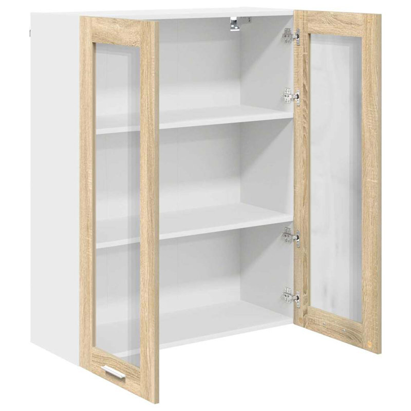 Vidaxl Hanging Cabinet With Storage Riga Artisan Oak 60 X 31 X 100 Cm, 100cm H x 80cm W x 31cm D, Sonoma Oak