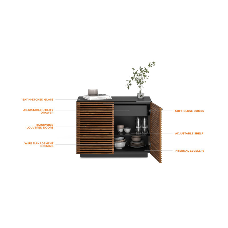 Corridor Accent Cabinet, Natural/Walnut