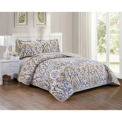 Eclectic Cotton Blend Paisley Quilt