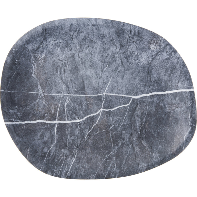 Melamine Oblong Platter 18", Stone, 6 Pack, Stone