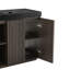 Meuble-lavabo autoportant en chêne fumé GALAN60F-494207141-494207146