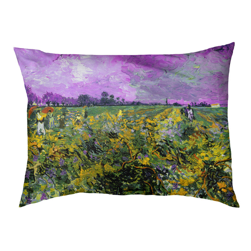 Coussin de création de vignoble Burk, Moyen (L 42,5 po x l 32,5 po), Mauve