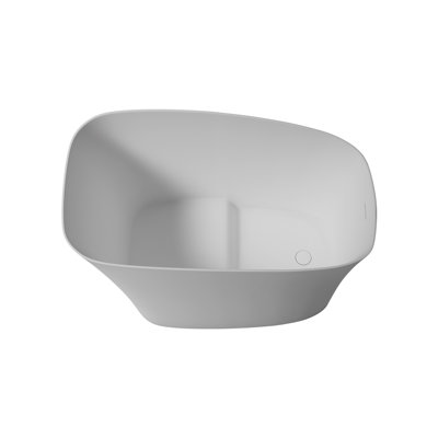 Baignoire de trempage autoportante en résine 51 po x 29 po avec trop-plein et bonde escamotable