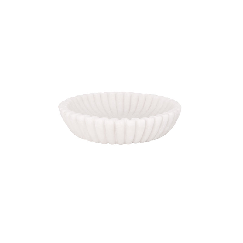 Polyresin Bowl White, 2.75" H x 11.75" W x 11.75" D