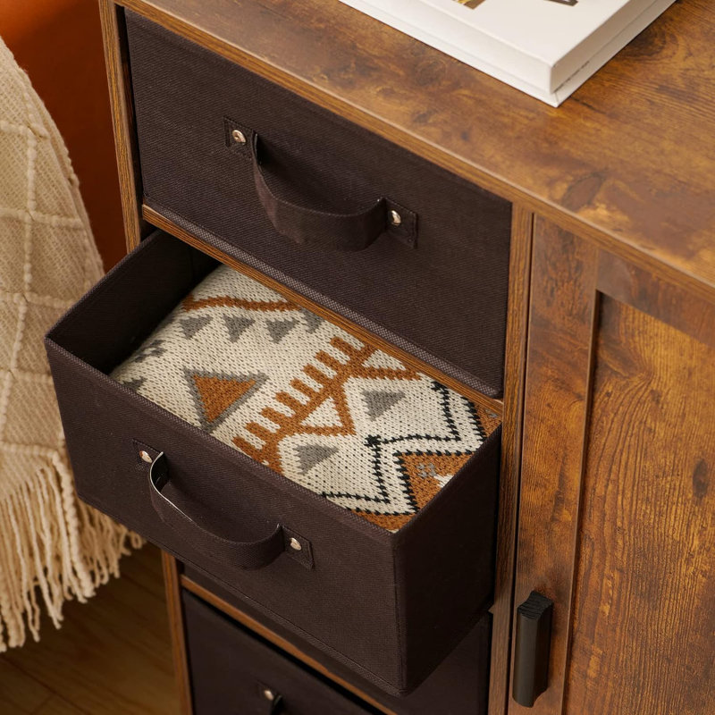 Armoire de salle de bain Kamonte, Brun rustique