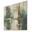 «Green and White Forest Echoes I», art mural en bois sur bois de pin naturel-1836817376