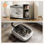 Enceinte de litière pour chat de ferme, meuble de litière caché avec bloc-notes et couche de rangement, maison de chat d'intérieur pour le couloir et la chambre à coucher-830586776