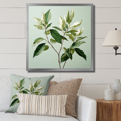 " Fresh Mint Minimalism Leaves Serenity "