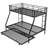 Bed With Sturdy Steel Frame, Bunk Bed With Trundle, Two-Side Ladders-420050946